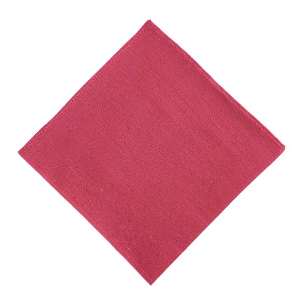 Watermelon Pink Silk Pocket Square Handkerchief